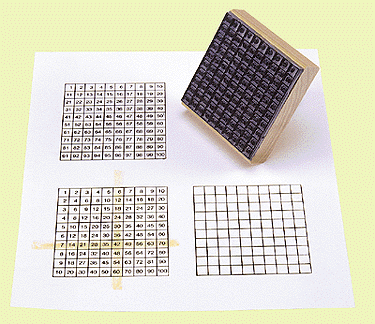 Math Chart Stamp, Multiplication & Hundred Chart Set